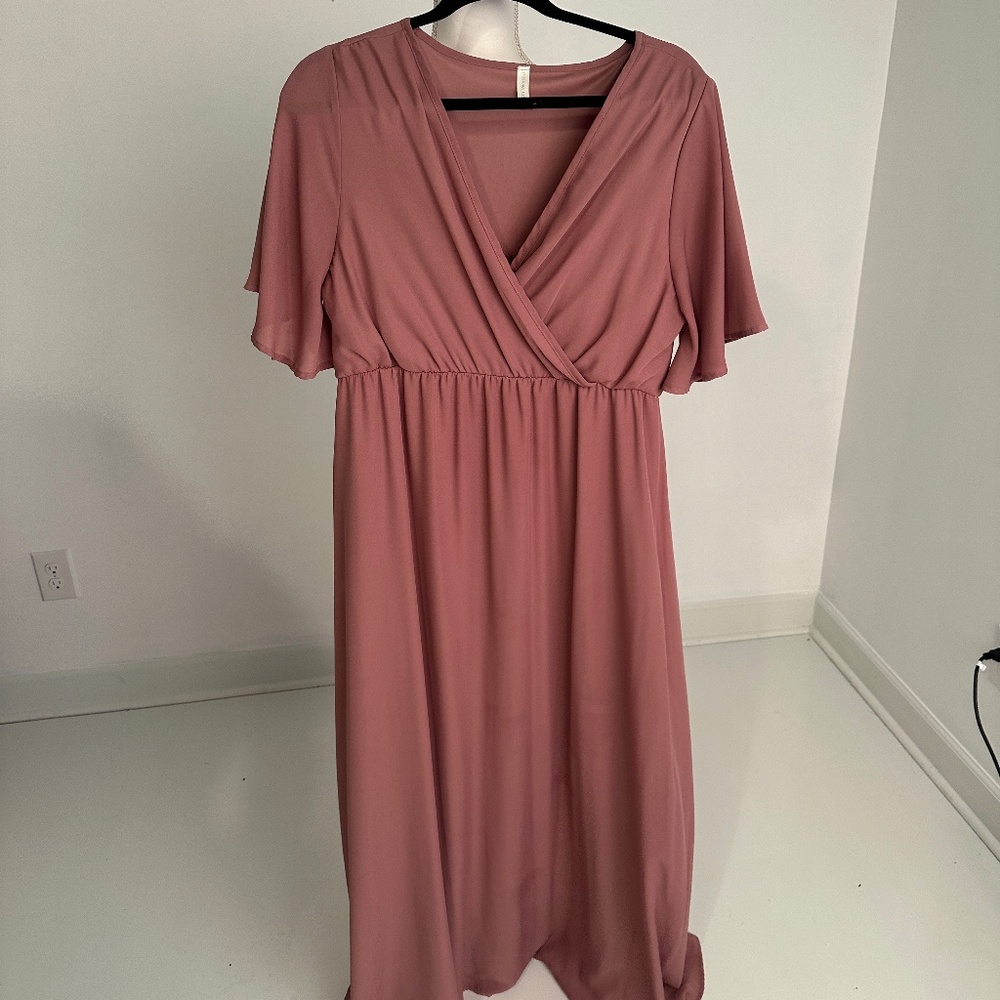 Pink Blush Pink Maternity Dress